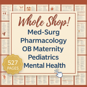 Whole Shop Bundle Nursing Notes Study Guides - eBook