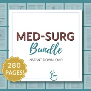 Med Surgical Study Guide Bundle Nursing Notes