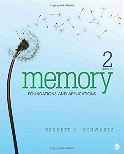 Memory Foundations And Applications 2nd Edition By Bennett L. Schwartz - Test Bank