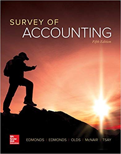 Survey of Accounting 5th Edition By Edmonds - Test Bank