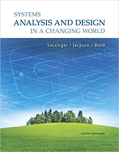 Systems Analysis And Design in a Changing World 6th Edition By John W. Satzinger - Test Bank