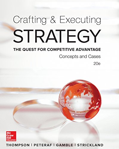 Crafting and Executing Strategy The Quest Concepts And Cases 20th Edition By Thompson Jr - Test Bank