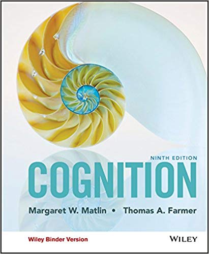 Cognition Binder Ready Version 9th Edition by Margaret W. Matlin - Test Bank