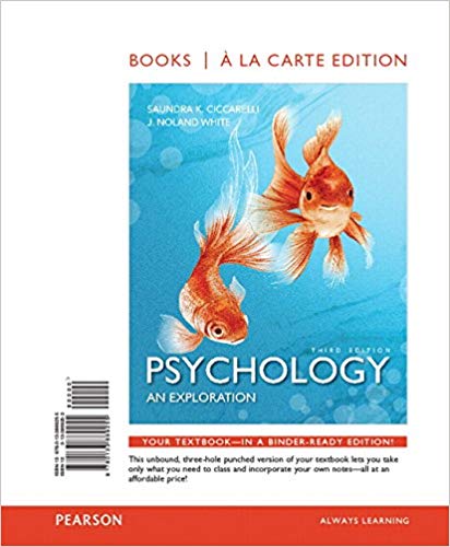 Psychology An Exploration 3rd Edition By Saundra - Test Bank
