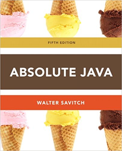Absolute Java 5th Edition by Walter Savitch - Test Bank