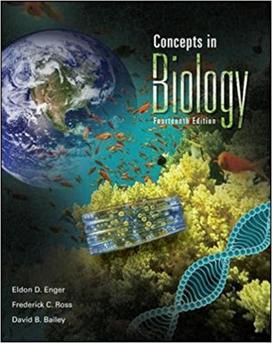 Concepts In Biology 14th Edition by Eldon Enger, Frederick Ross, David Bailey -Test Bank