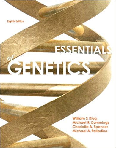 Essentials Of Genetics 8th Edition by William S. Klug - Test Bank