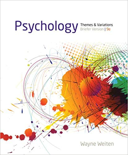 Psychology Themes and Variations, Briefer Version 9th Edition by Wayne Weiten - Test Bank