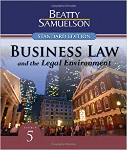 Business Law and the Legal Environment Standard Edition 5th Edition by by Jeffrey F. Beatty - Test Bank