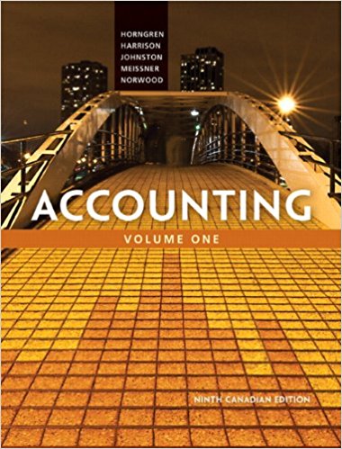 Accounting Volume 1 Canadian 9th Edition By Charles T. Horngren - Test Bank