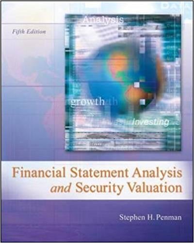 Financial Statement Analysis And Security Valuation 5th Edition by Stephen H Penman - Test Bank