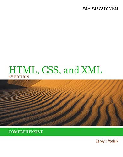 New Perspectives on HTML CSS and XML Comprehensive 4th Edition by Patrick Carey - Test Bank
