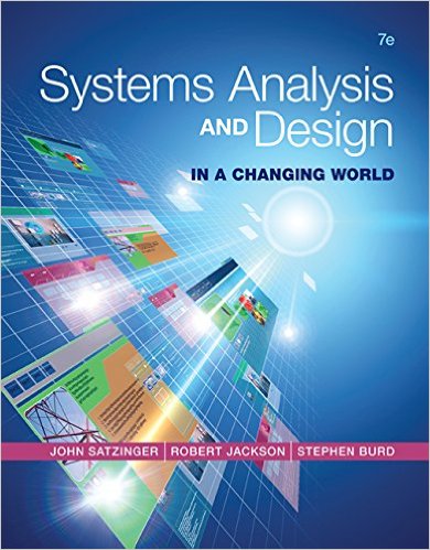 Systems Analysis and Design in a Changing World 7th Edition By John Satzinger - Test Bank