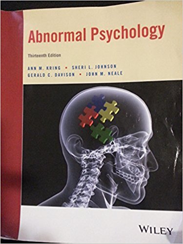 ABNORMAL PSYCHOLOGY THE SCIENCE AND TREATMENT OF PSYCHOLOGICAL DISORDERS,13TH EDITION KRING - Test Bank