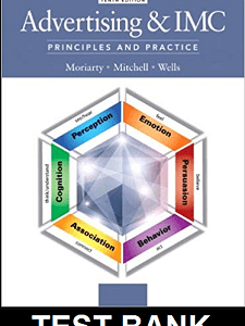 Advertising and IMC Principles and Practice 10th Edition By Moriarty - Test Bank