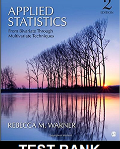 Applied Statistics From Bivariate Through Multivariate Techniques 2nd Edition Warner - Test Bank