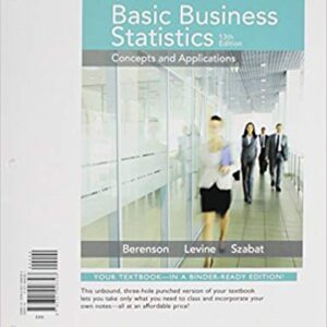 BASIC BUSINESS STATISTICS 13E MARK L. BERENSON - Test Bank