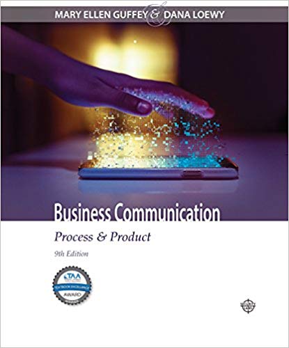 Business Communication Process And Product 9th Edition by Mary Ellen Guffey - Test Bank