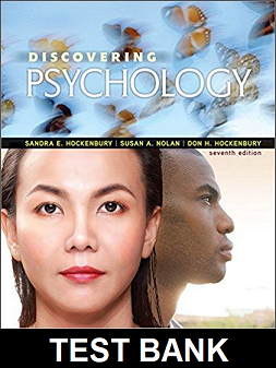 Discovering Psychology 7th Edition By Hockenbury - Test Bank