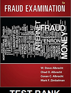 Fraud Examination 5th Edition By  Albrecht - Test Bank