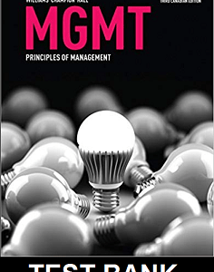 MGMT Principles of Managements Canadian 3rd Edition by Williams - Test Bank