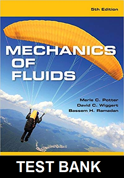 Mechanics of Fluids 5th Edition By Potter - Test Bank