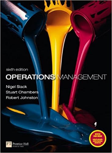 OPERATIONS MANAGEMENT 6Th Ed By STUART CHAMBERS - Test Bank