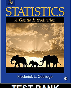 Statistics A Gentle Introduction 3rd Edition By Coolidge - Test Bank