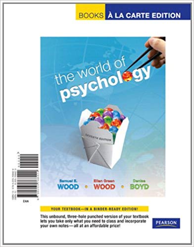 The World of Psychology, 7th Edition by Samuel E. Wood  - Test Bank