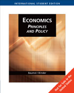 Economics Principles and Policy International Edition 10th Edition by William J. Baumol - Test Bank