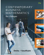 Contemporary Business Mathematics for Colleges 17e James E Deitz James L Southam - Test Bank