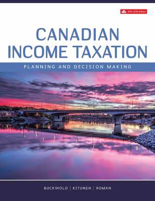 Canadian Income Taxation, 20192020   22Th Edition By William Buckwold - Test Bank