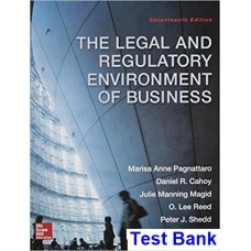 Legal and Regulatory Environment of Business 16th Edition Pagnattaro - Test Bank