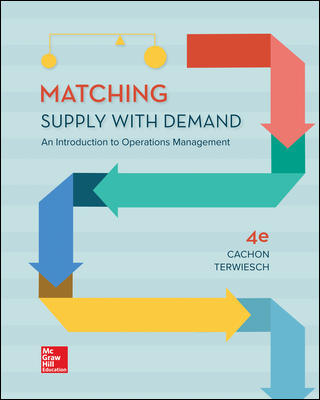 Matching Supply with Demand An Introduction to Operations Management 4Th Edition By Gerard Cachon - Test Bank