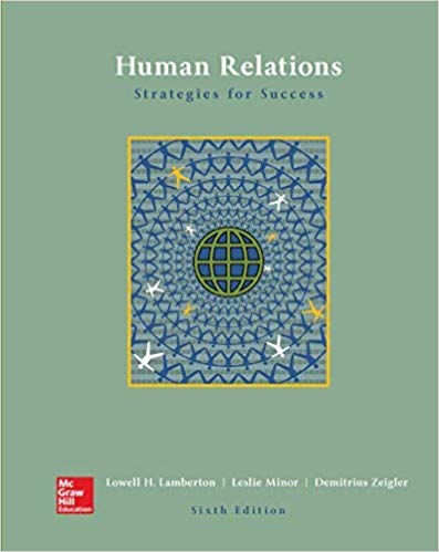 Human Relations 6th Edition By Lowell - Test Bank