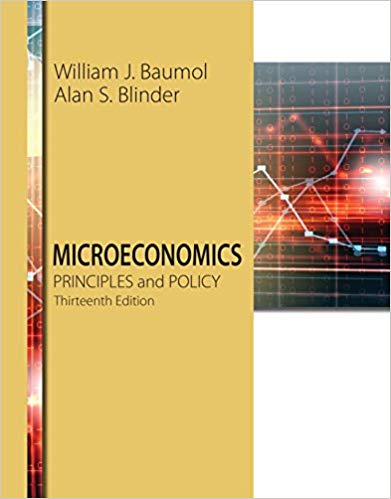 Microeconomics Principles and Policy 13th Edition by William J. Baumol  - Test Bank