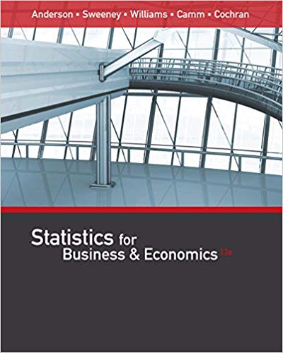 Statistics for Business & Economics, International Edition, 12th Edition by David R. Anderson - Test Bank