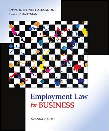 Employment Law for Business 7th Edition by Bennett Alexander - Test Bank
