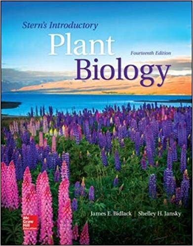Stern's Introductory Plant Biology 14th Edition James Bidlack - Test Bank
