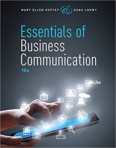 Essentials Of Business Communication 10th Edition by Mary Ellen Guffey -Test Bank