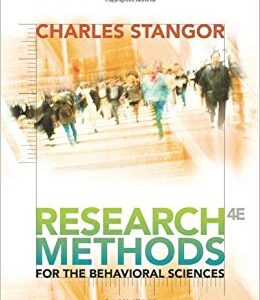 Research Methods for the Behavioral Sciences 4th Edition by Charles Stangor - Test Bank