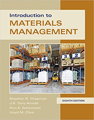 Introduction To Materials Management 8th Edition By Chapman - Test Bank