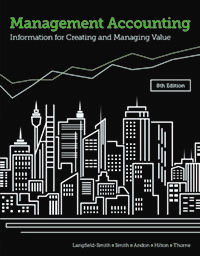 Management Accounting Information for Creating and Managing Value Kim Langfield Smith 8e - Test Bank