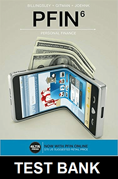 PFIN 6th Edition by Billingsley - Test Bank