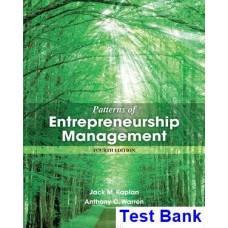 Patterns of Entrepreneurship Management 4th Edition by Kaplan - Test Bank