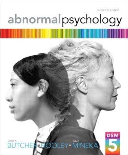 Abnormal Psychology 16th Edition -James N. Butcher -Test Bank