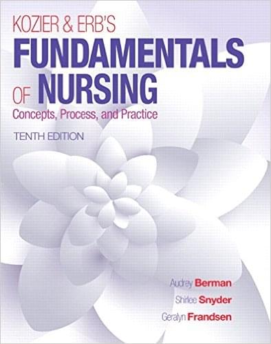 Kozier And Erbs Fundamentals of Nursing 10th Edition by Berman Snyder - Test bank