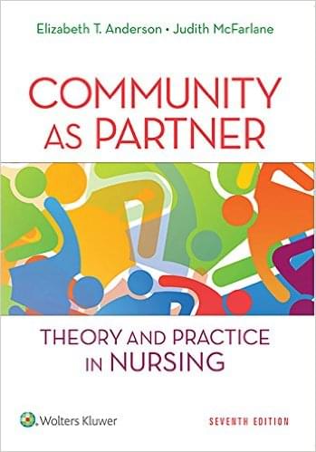 Community As Partner Theory And Practice in Nursing 7th edition by Anderson - Test Bank