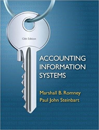 Accounting Information Systems 12th Edition Solution By Romney - Paul - Test Bank