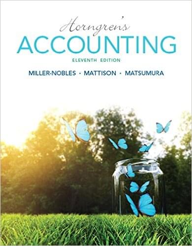 Horngren's Accounting 11th Edition by Tracie L. Miller - Test Bank